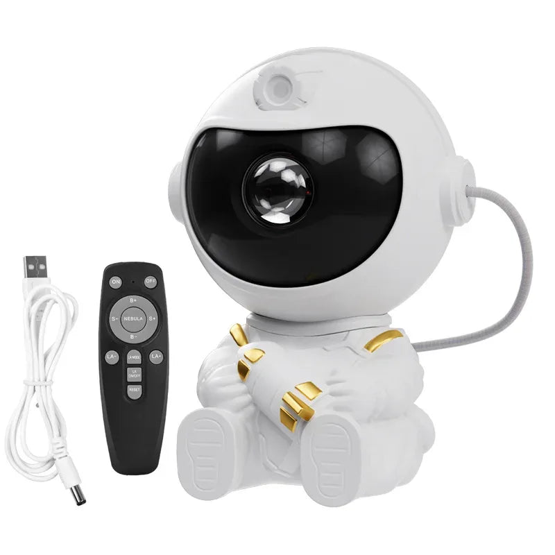 LED Star Galaxies Projector Night Light Astronaut Starry Sky Bedroom Room Decor Children's Gift - LED Atmosphere Creating Lamp - WOF
