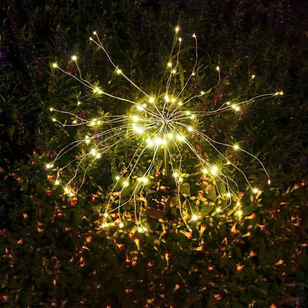 Solar Powered Firework Shaped LED Light, 1 Count Waterproof Outdoor Dandelion Lawn Lamp, Garden Decoration Fairy Lights, Outdoor Garden Lighting for Patio Garden Decor, Modern #GLOBAL PICKS