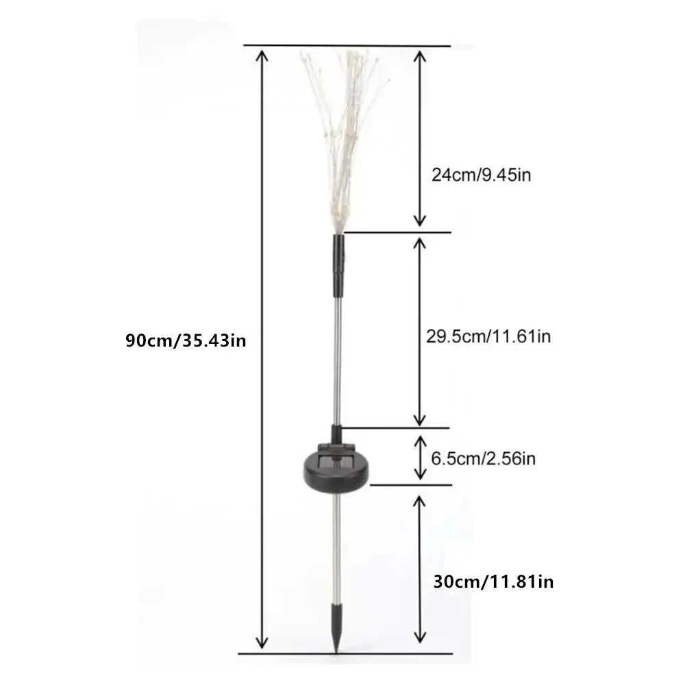Solar Powered Firework Shaped LED Light, 1 Count Waterproof Outdoor Dandelion Lawn Lamp, Garden Decoration Fairy Lights, Outdoor Garden Lighting for Patio Garden Decor, Modern #GLOBAL PICKS
