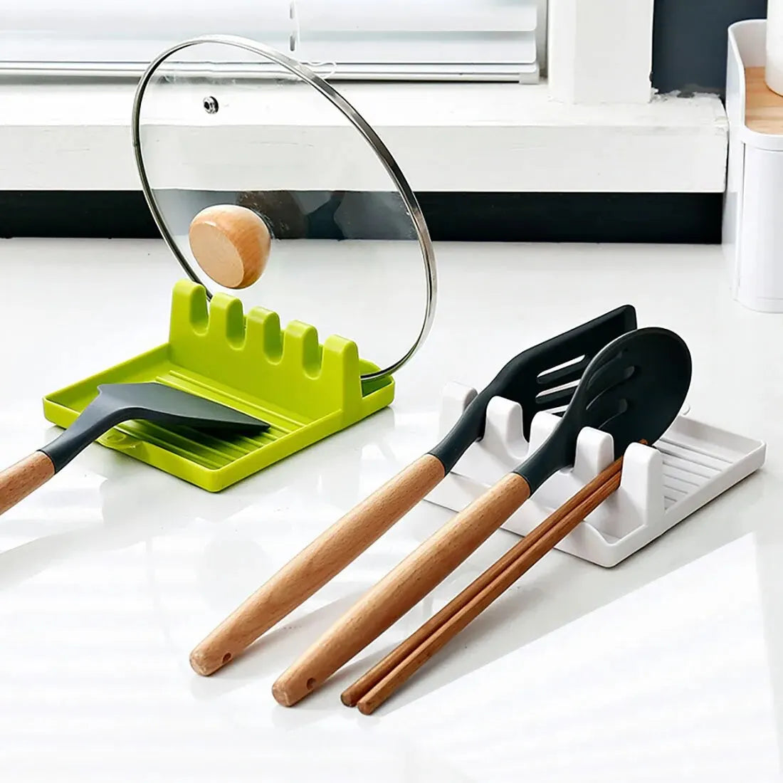[Hot Sales] 1Pcspatula Rack Pot Lid Rack Shelves Counter Top Shovel Spoon Shelf Soup Spoon Pad Put Soup Spoon Chopsticks Holder