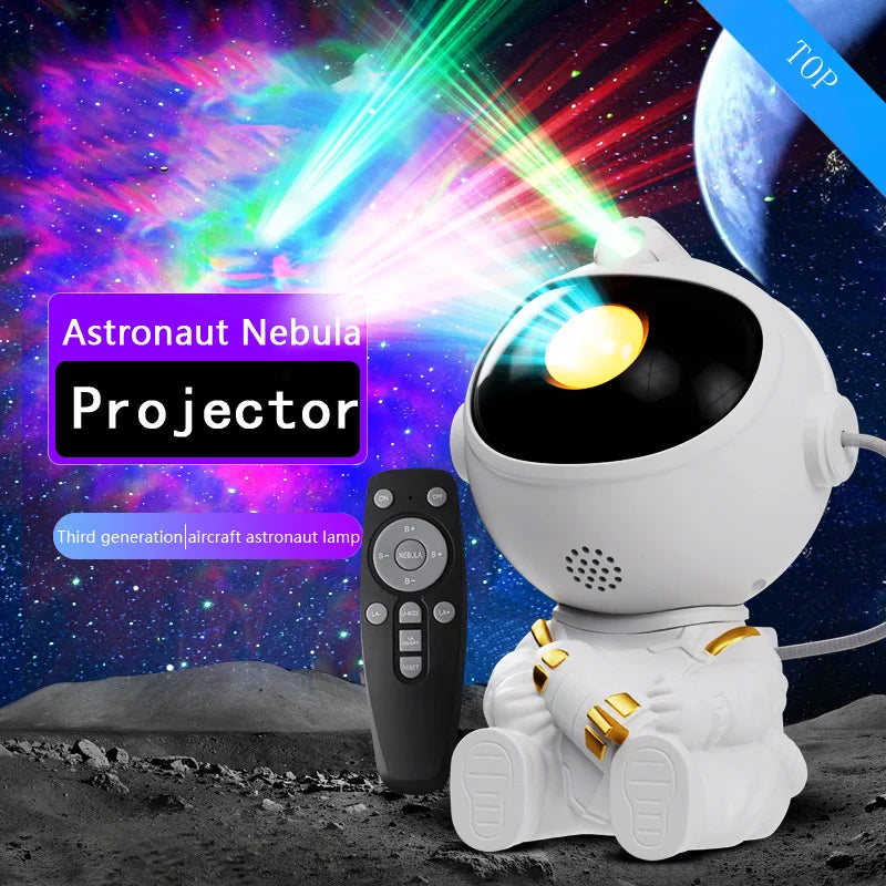 LED Star Galaxies Projector Night Light Astronaut Starry Sky Bedroom Room Decor Children's Gift - LED Atmosphere Creating Lamp