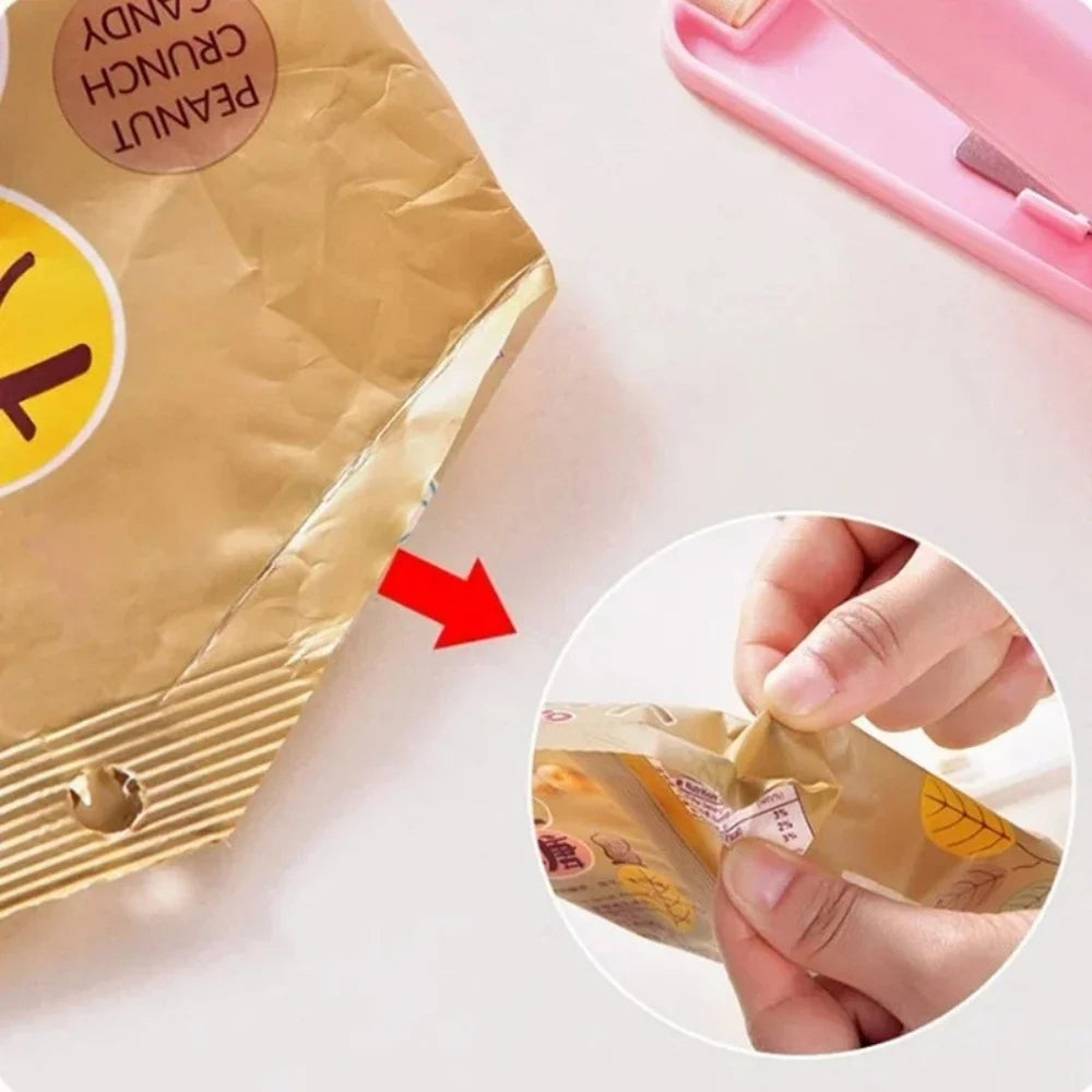 1PC Snack Sealer Mini Heat Bag Sealing Machine Package Sealer Portable Kitchen Thermal Plastic Food Bag Closure Accessories Tool