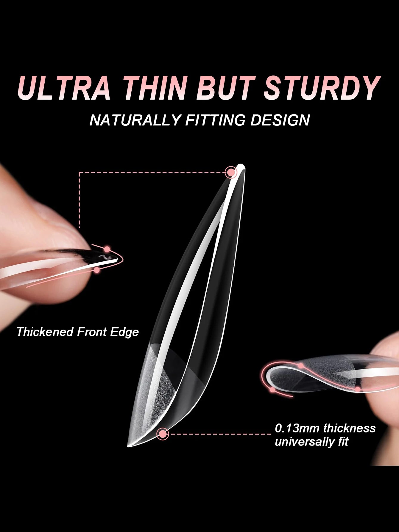 600Pcs Short Almond Nail Tips Soft Gel Nail Tips Full Cover False Nail Tips For Acrylic Nails Manicure Salon Home Press On Nails