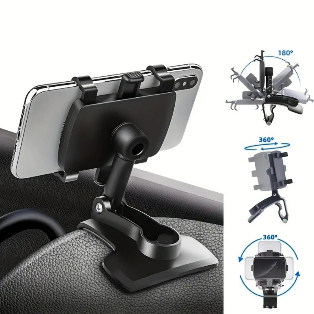 Universal Car Dashboard Phone Holder 360° Rotation Smartphone Car Stand For iPhone Samsung Xiaomi Portable GPS Navigation Holder