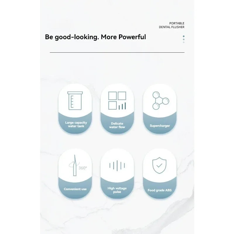 1PC Portable High-Pressure Oral Irrigator Manual Water Flosser Toothpick Style Deep Cleaning Gums & Teeth Care