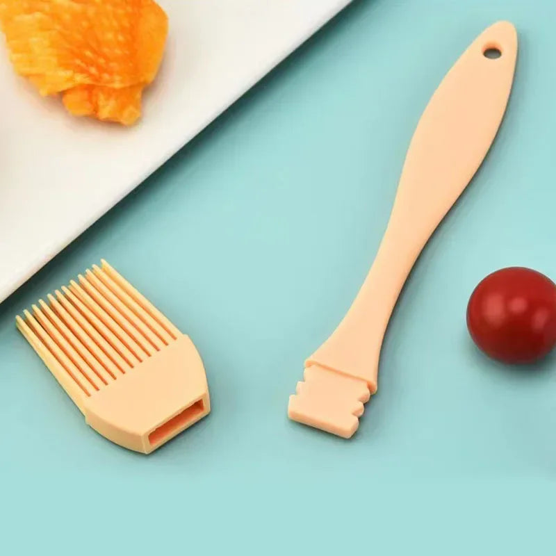 Food Grade Silicone Oil Brush BBQ Barbecue Brush Kitchen Pancake Brush Oil Brush Sauce Brush Kitchen Small Tools - WOF 